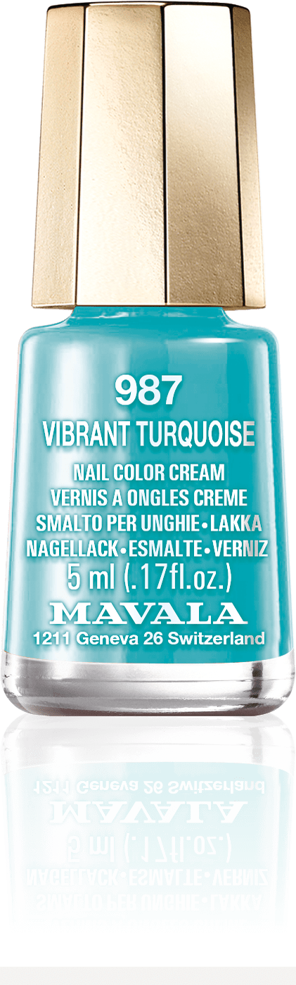 Vibrant Turquoise — A deep-pigmented turquoise 