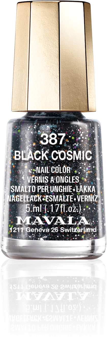 Black Cosmic — Intense black enhanced with sparkling star dust