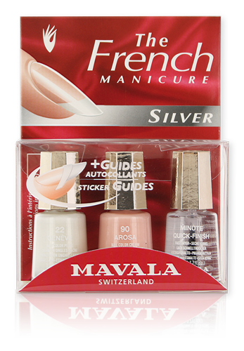 Kit French Manicure Silver — Avec Guides Autocollants.