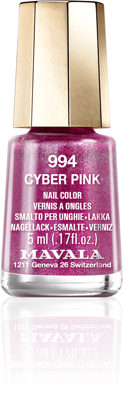 Cyber Pink — Un rosa oscuro, como un toque cálido en la frescura de los brillos